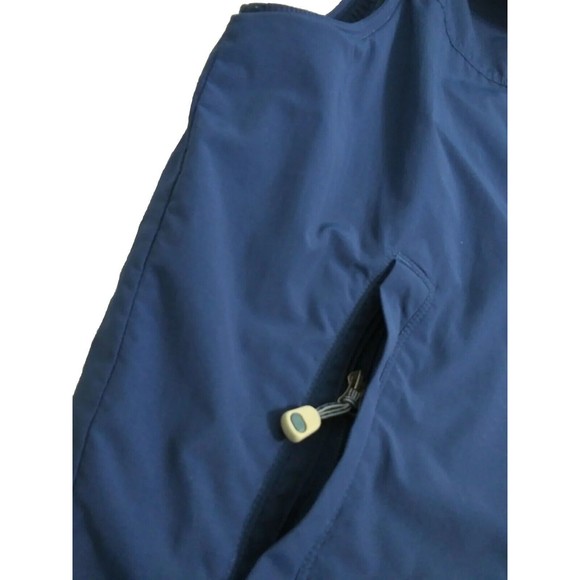 LL Bean Men's Large Nylon Softshell Full Zip Vest Jacket Fleece Lined Blue - Picture 4 of 9